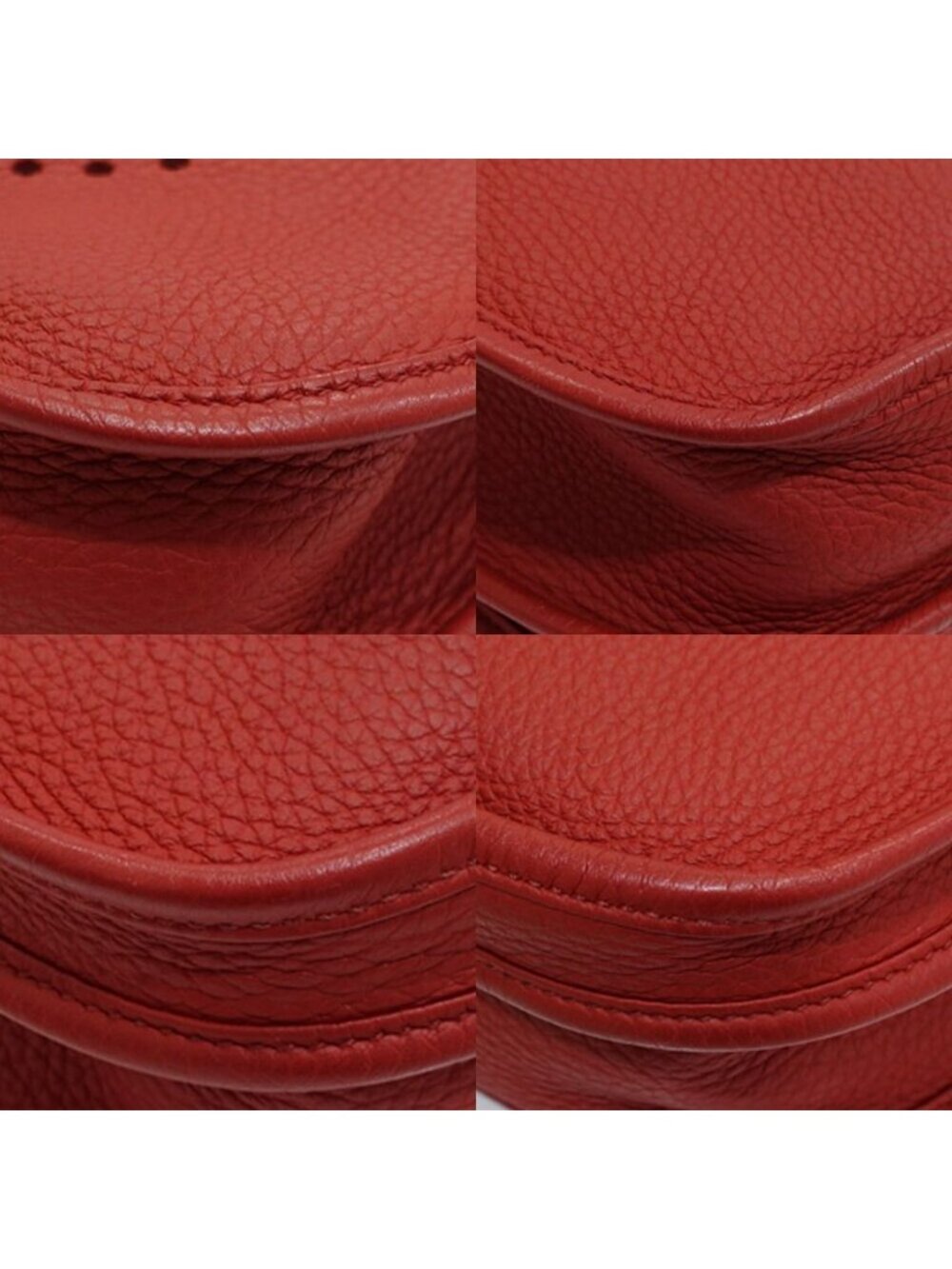 Hermes Evelyne 3 Trois PM Made Togo Red Silver Shoulder Bag - Picture 4 of 7